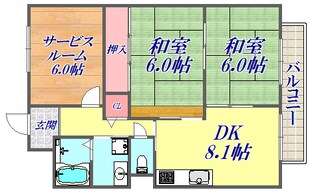 グランディール園田の物件間取画像